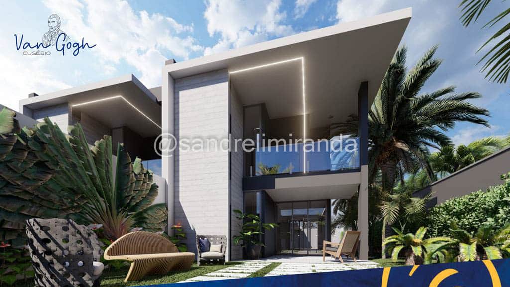 Van Gogh Eusébio Modelo Girassóis e Oliveiras – Casa Duplex de 144,00 a 154,00 m² no Coité Eusébio – CA0423