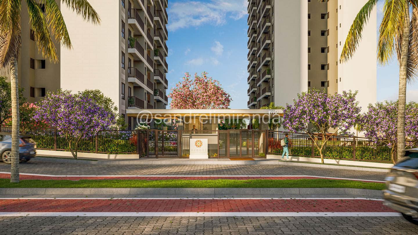 Arborê, apartamentos com 53 e 65 m², e 2 ou 3 quartos