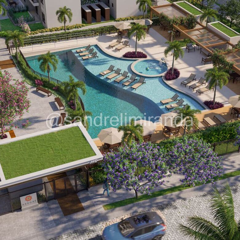 Arborê, apartamentos com 53 e 65 m², e 2 ou 3 quartos