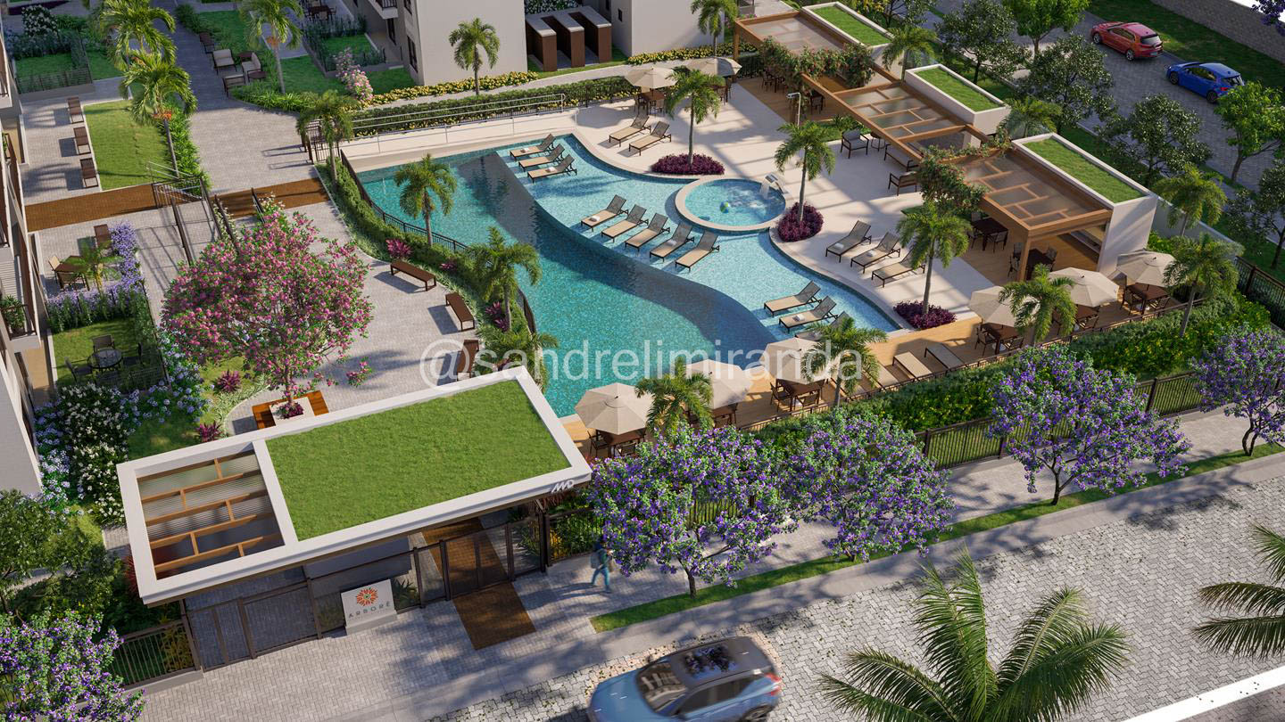 Arborê, apartamentos com 53 e 65 m², e 2 ou 3 quartos