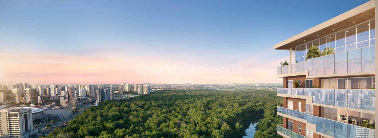 06 – Voo Varanda ALTA (2) Granvista Fortaleza – Apartamentos de 93 a 130 m², 3 suítes e vista para o Parque do Cocó